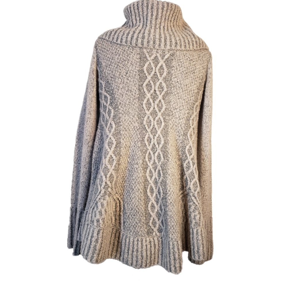 Ruby Moon Gray Cowl-Neck Sweater Euc Size Medium - image 2